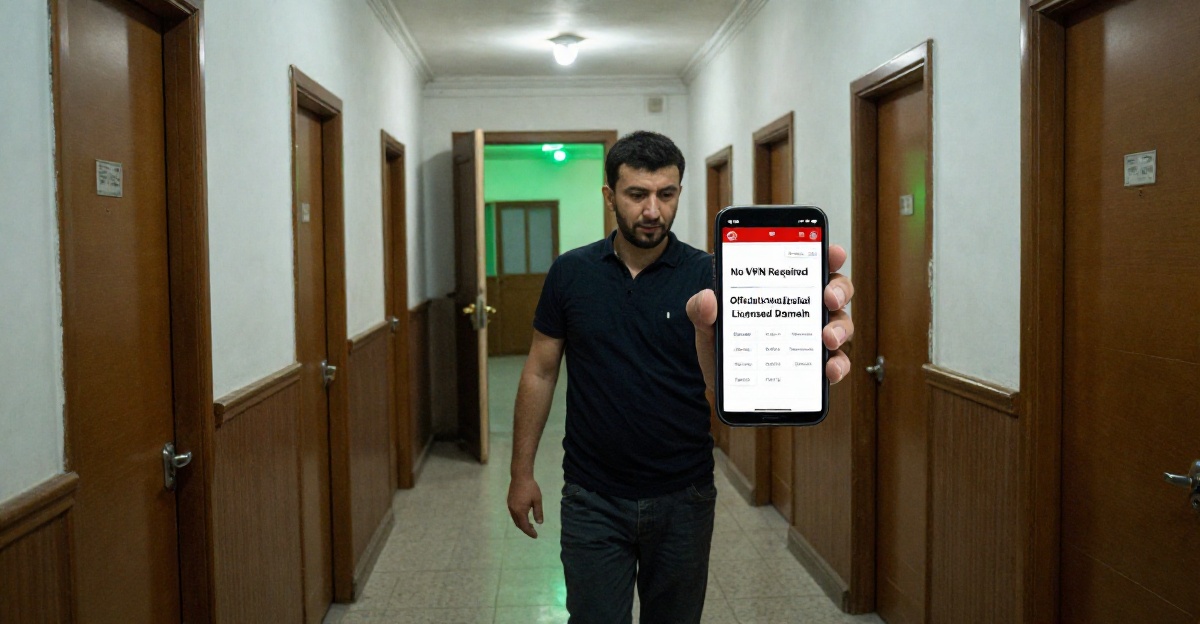 Мужчина расслабленно сидит в гостиной с телефоном, вечернее освещение